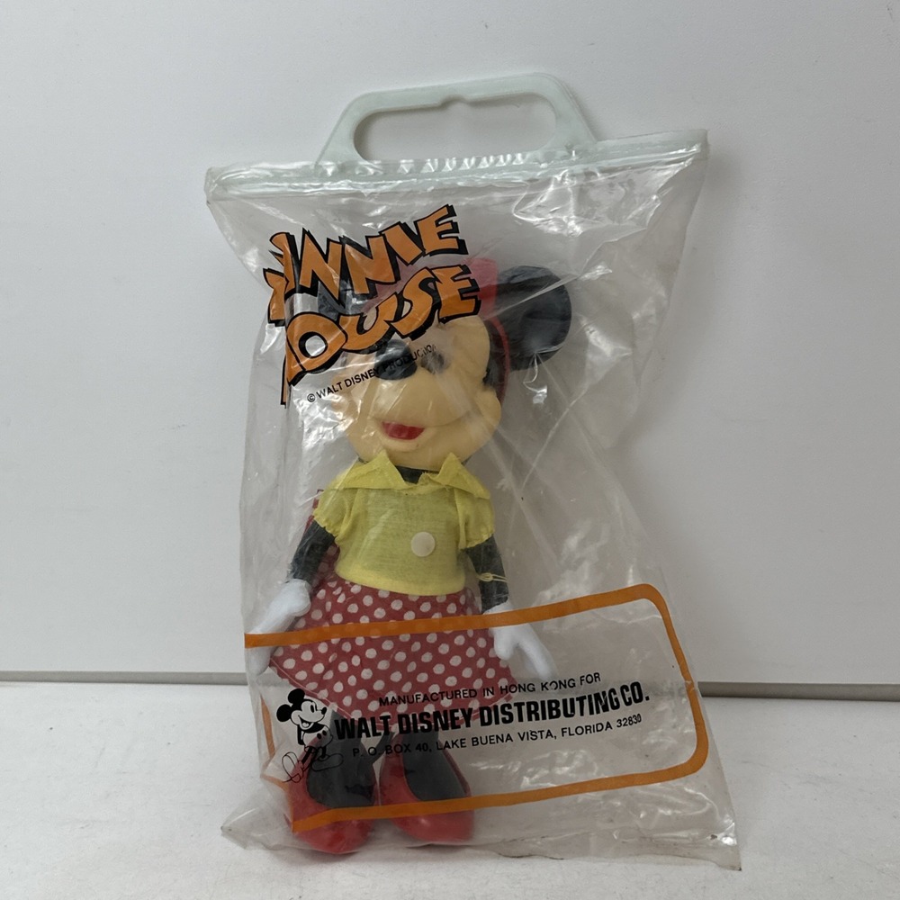 Vintage Minnie Mouse Walt Disney Productions Figure Dakin-Style with Bag Tag